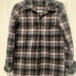 Pendleton Women's Utility Jacket - Pink, Black, and Gray Plaid